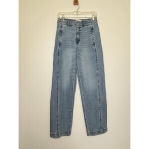 Habitual High Waisted Side Panel Ankle Barrel Leg Jeans Size 4/27 Baggy 90s